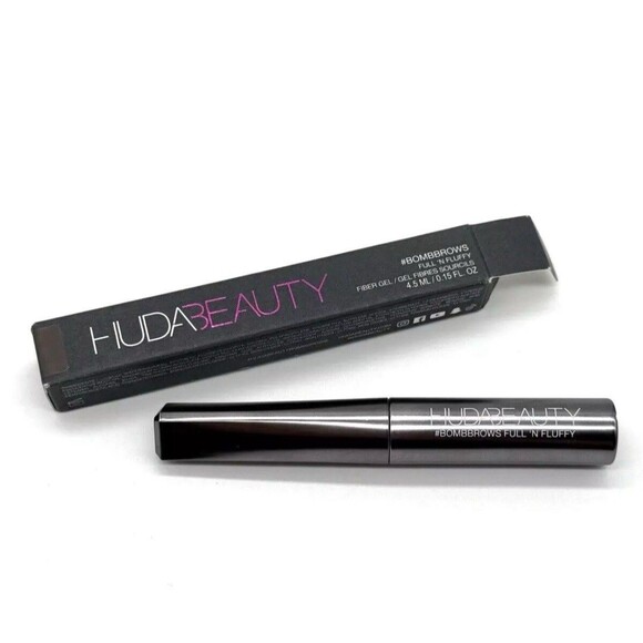 Huda Beauty #6 RICH BROWN #bombbrows Bomb Brows Full n Fluffy Fiber Gel NIB! - Picture 1 of 1
